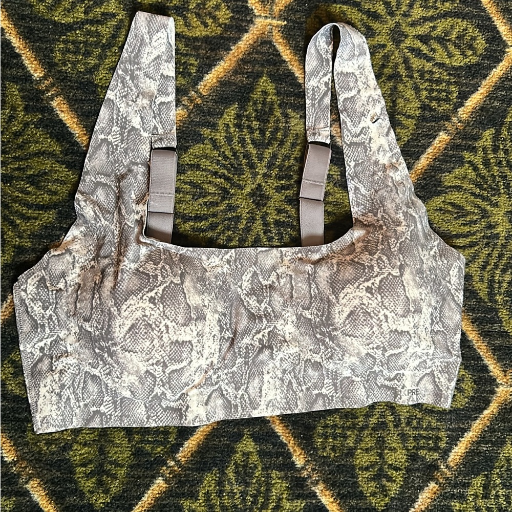 Express Snake Print Bralette in Taupe and Gray